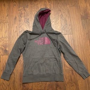 north face grey women’s hoodie